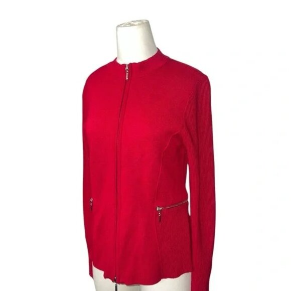 WHITE HOUSE BLACK MARKET - Red Blazer with Full Zip - Size Small - Picture 6 of 6